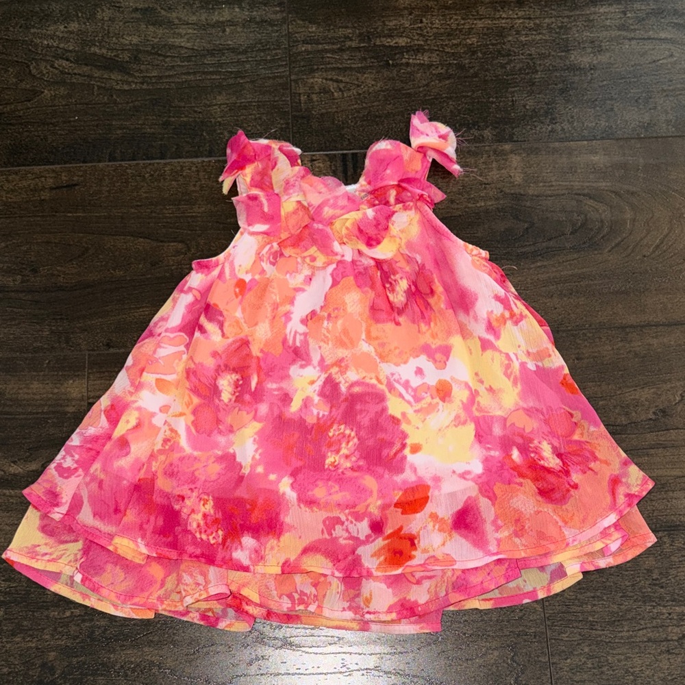 Blueberi Boulevard Watercolor Floral Tank Dress - Picture 1 of 3